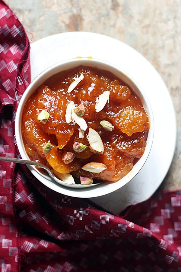 Khubani Ka Meetha (A rich and delicate dish with dried apricots)
